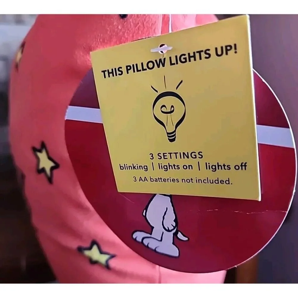 Peanuts Halloween Pillow Lights Up Snoopy Vampire Trick Or Treat New